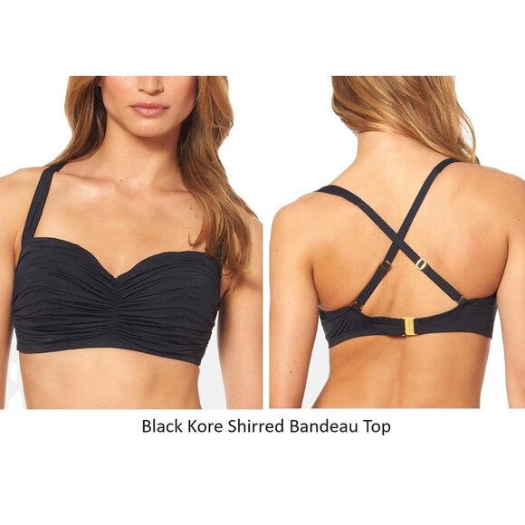 NWT Bleu Rod Beatty Women's Bikini Bandeau Top Multicolor Sz 4-36DD $100 12HL746 - Picture 2 of 9